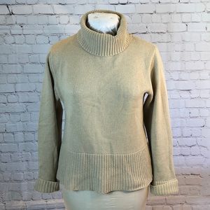 Angels tan bulky knit T-neck sweater